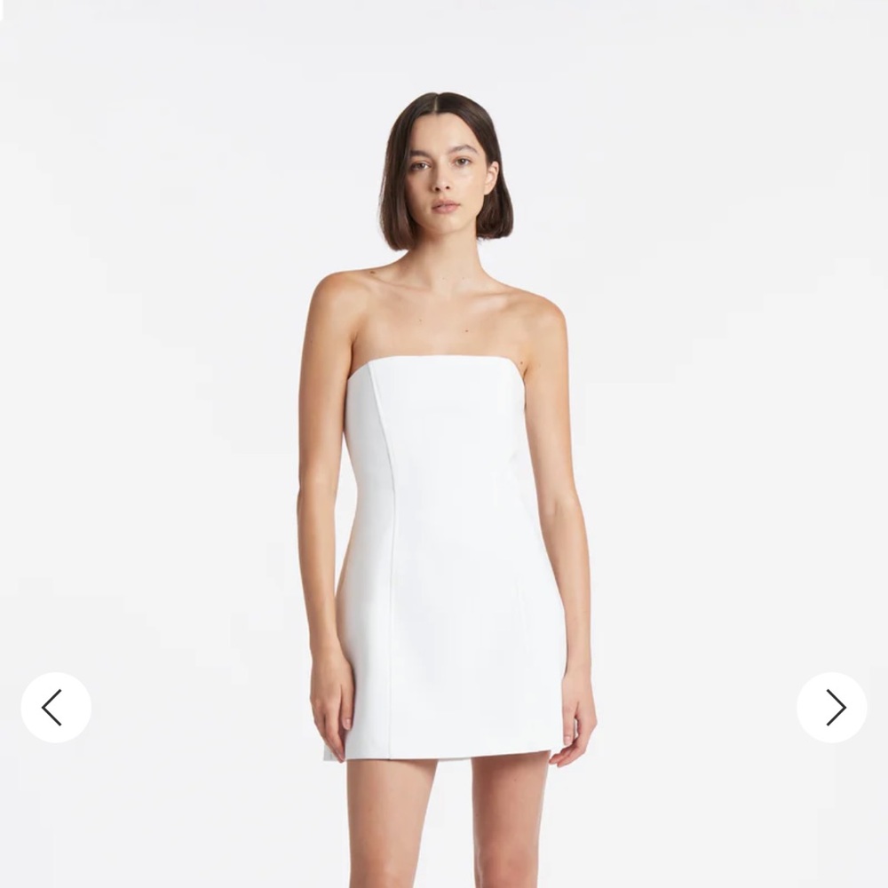 SIR strapless ivory mini dress